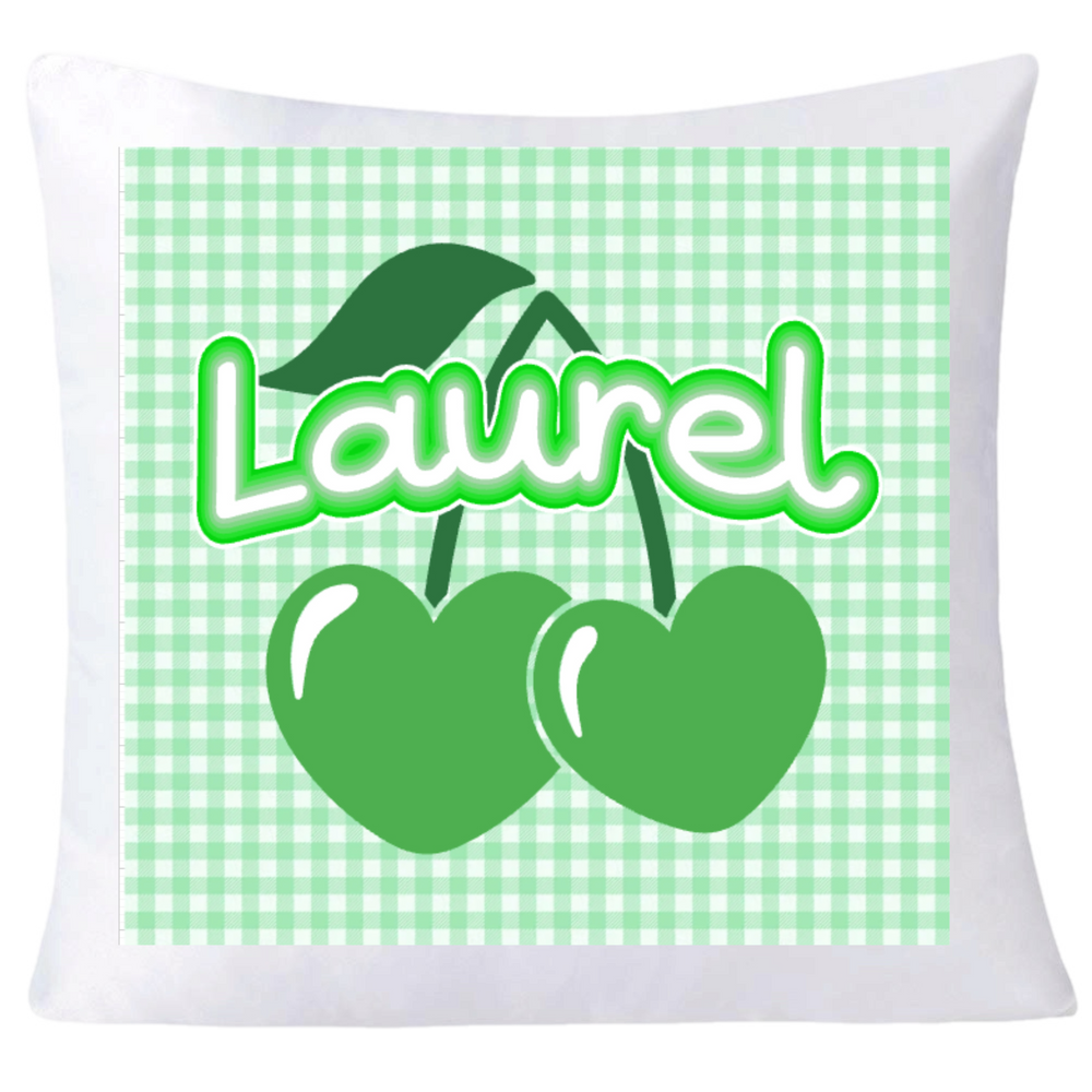 Gingham Cherries Camp Signing Pillow