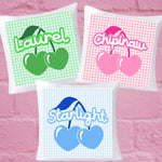 Gingham Cherries Camp Signing Pillow