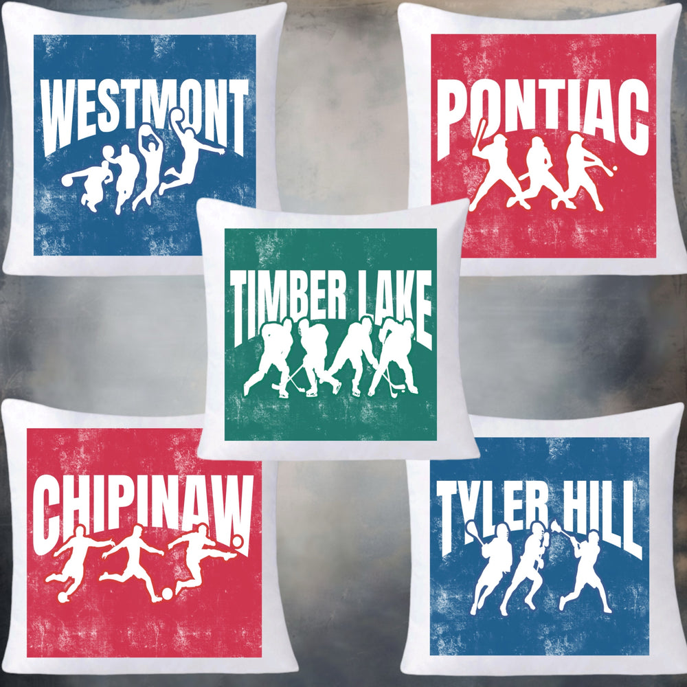 Sports Silhouettes Signing Pillow