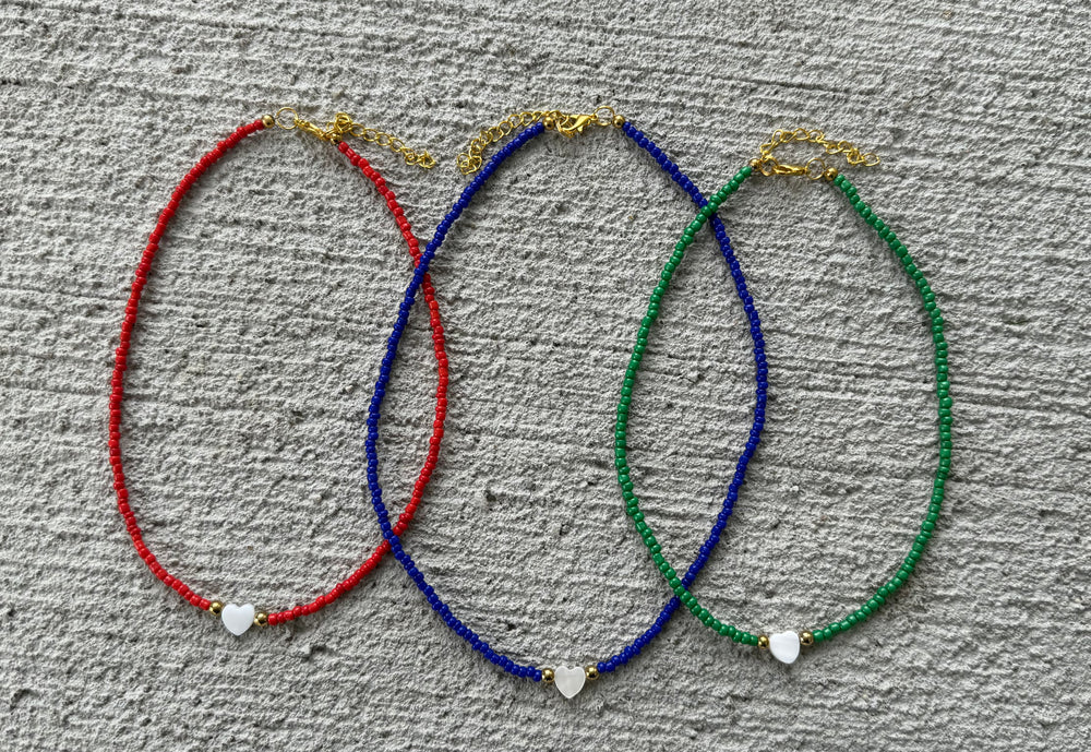 Camp Color Necklace with Heart