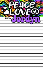 Peace Love Rainbows Custom Notepad