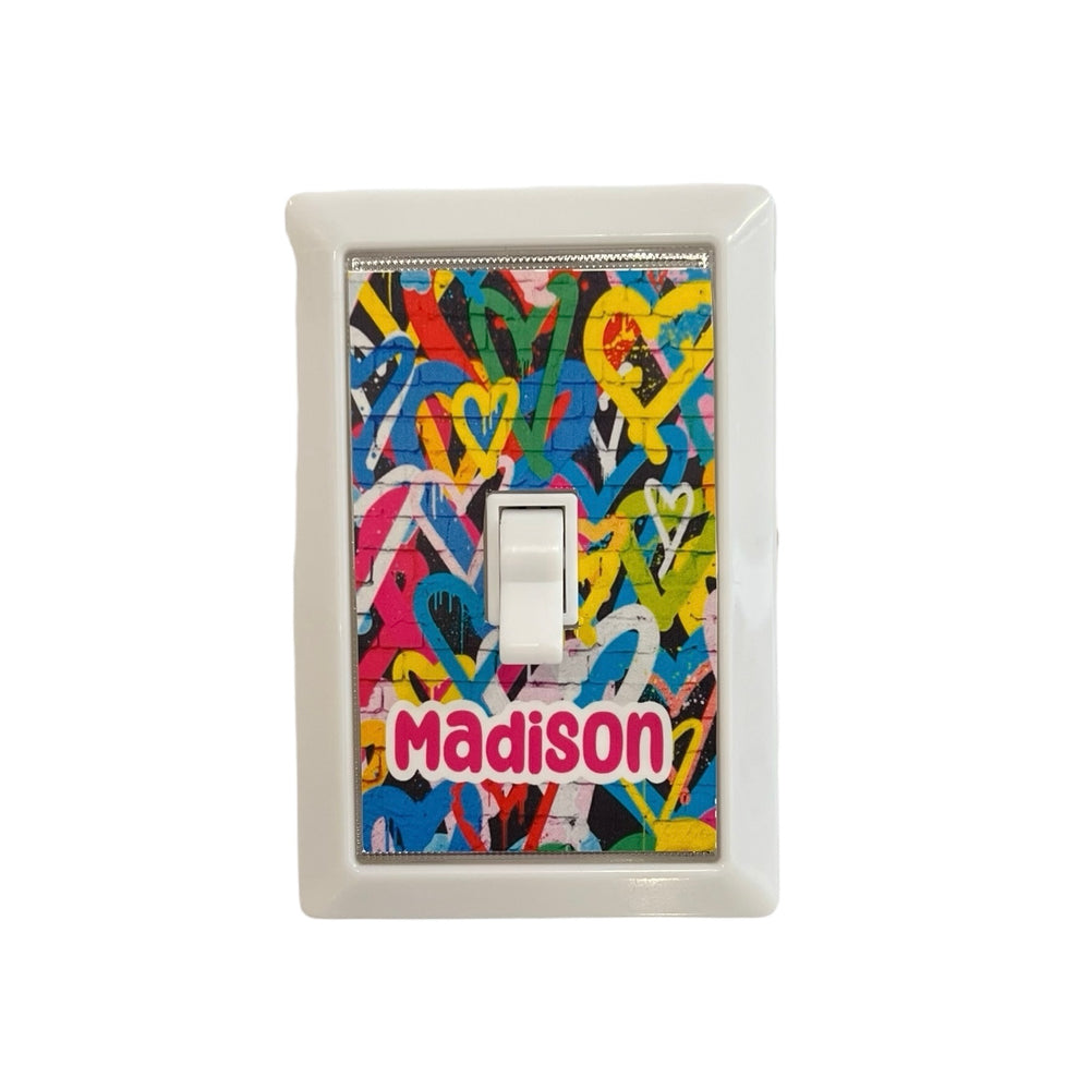 Sample Sale - Madison - Graffiti Hearts Nightlight Switch