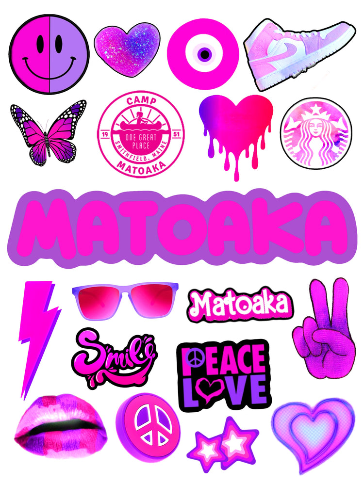 Pink Purple Girl Sticker Sheet