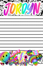 Rainbow Splatter Custom Notepad