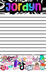 Swirly Girly Custom Notepad