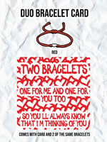 Duo Bracelet Card - Red Heart