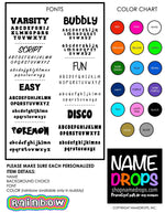 Namedrops Lined Notecards