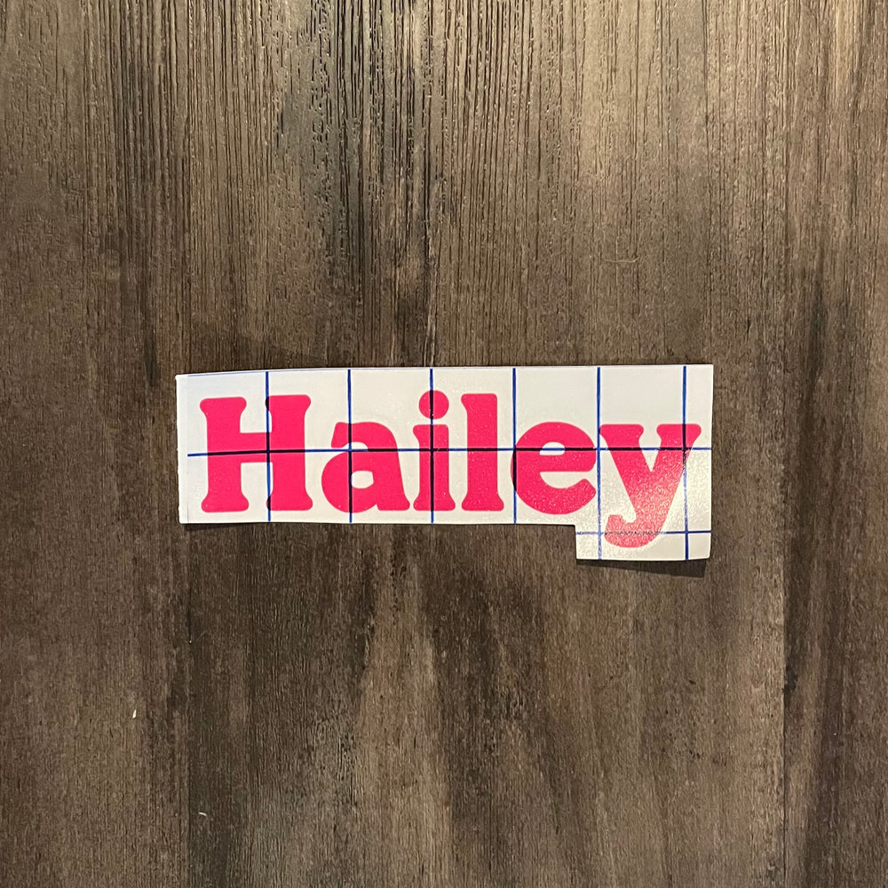 Sample Sale - Hailey - Small Decal