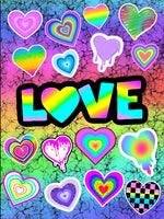 Sticker Greeting Cards - Love