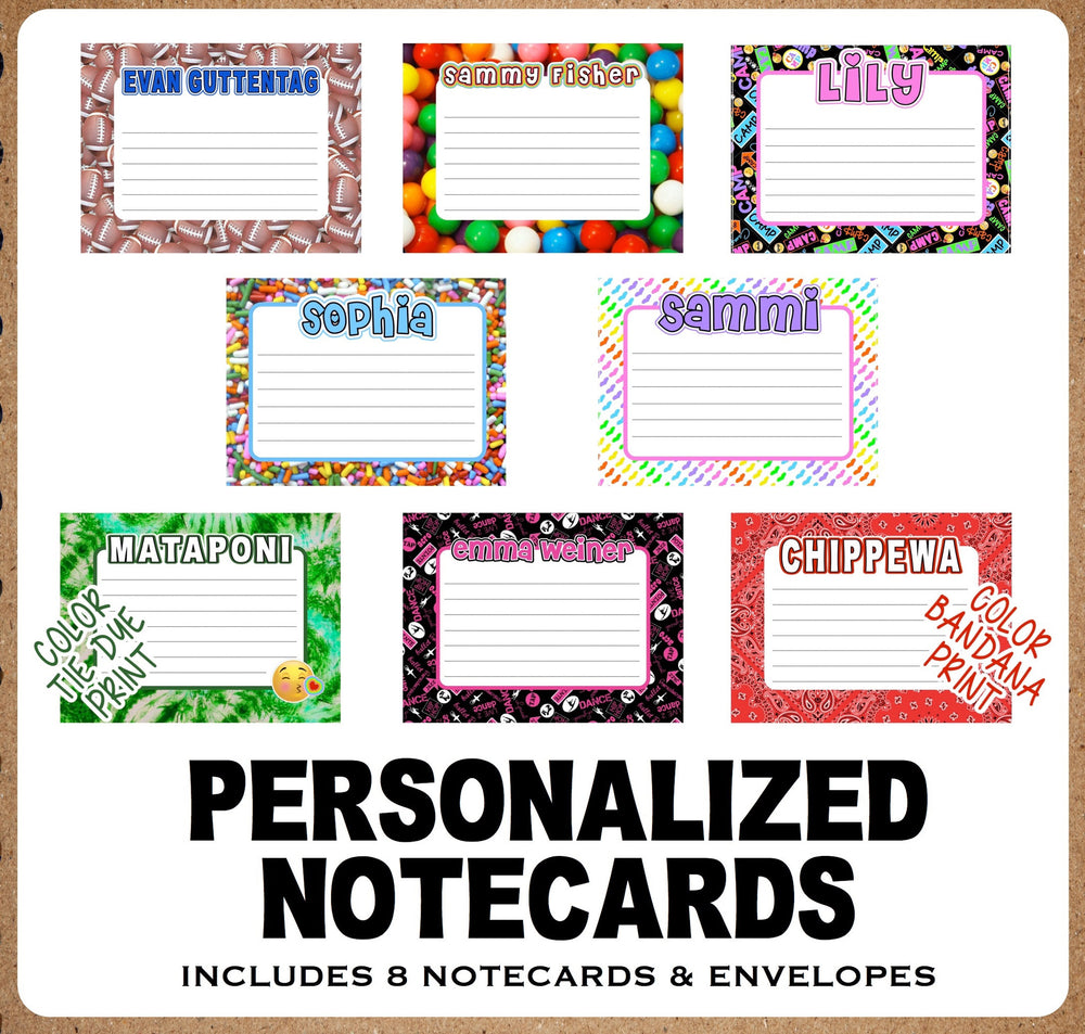 Namedrops Lined Notecards