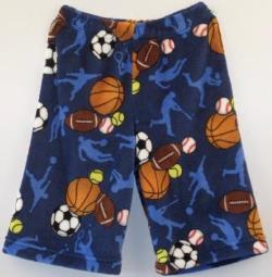 Fuzzy Pajama Shorts (Long/Boys) - Sports Frenzy