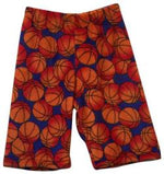 Fuzzy Pajama Shorts (Long/Boys) - Basketball
