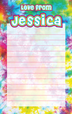 Colorful Abstract Tie Dye Personalized Notepad
