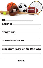 Sports Equipment Fill-In Notepad