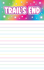 Stars on Bright Gradient w Camp Name Notepad