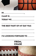Four Corner Sports Personalized Fill in Notepad