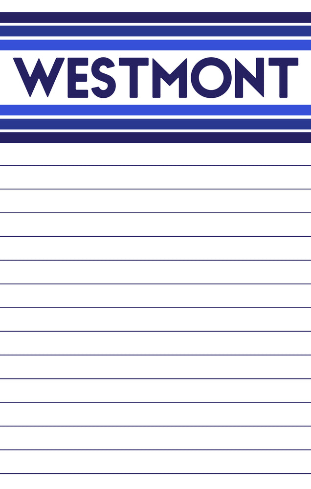 Horizontal Stripes Custom Camp Name Notepad