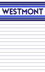 Horizontal Stripes Custom Camp Name Notepad