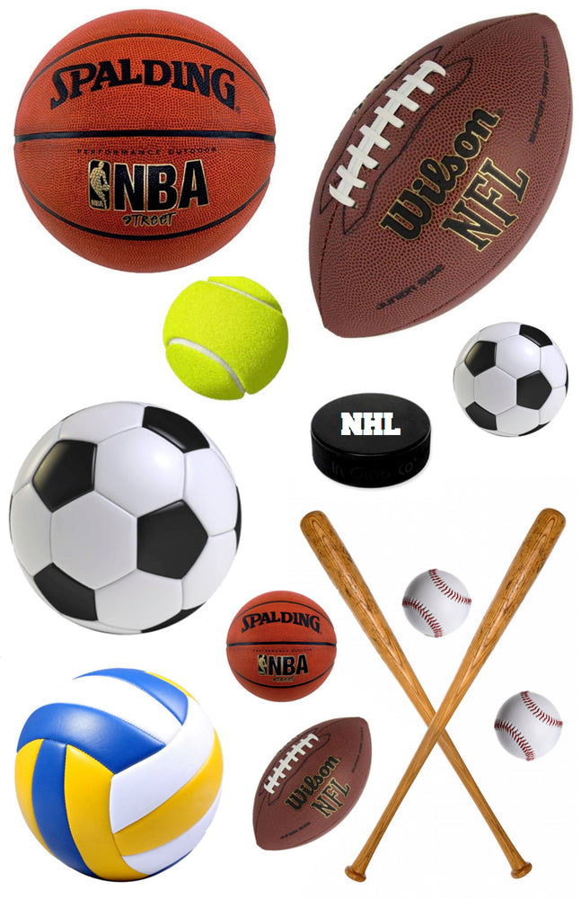 Assorted Sports Cling-It Sheet