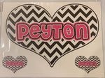 Sample Sale - Peyton - Oversized Heart Decal