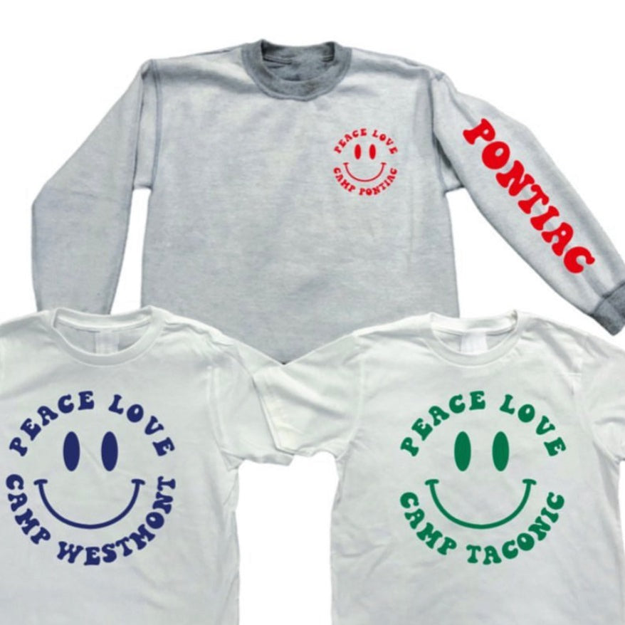 Peace Love Smiles Reverse Crew Sweatshirt