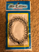 Sample Sale - Tattoo Stretch Choker - Black with clear beads
