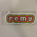 Sample Sale - Remy - Rainbow Bubble Name Decal