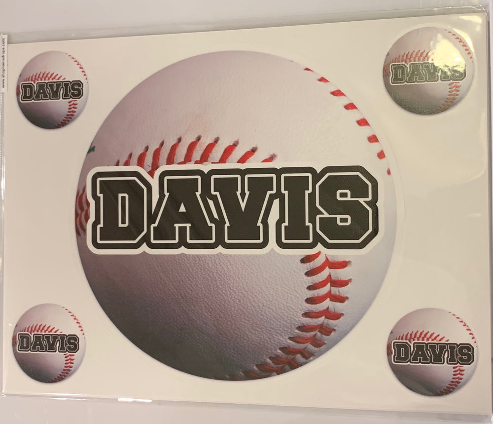 Sample Sale - Davis - Baseball Name Decal
