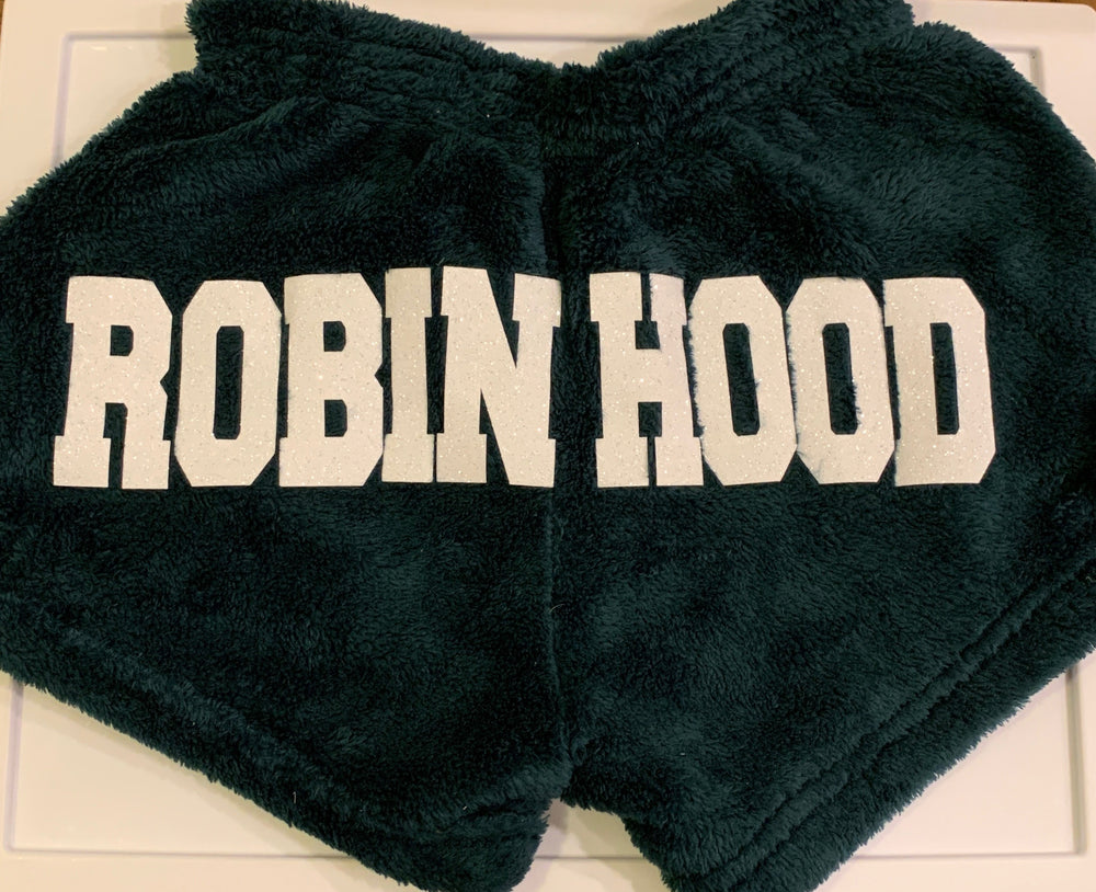 Sample Sale - Robin Hood - Green Fuzzy Shorts