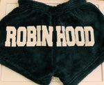 Sample Sale - Robin Hood - Green Fuzzy Shorts