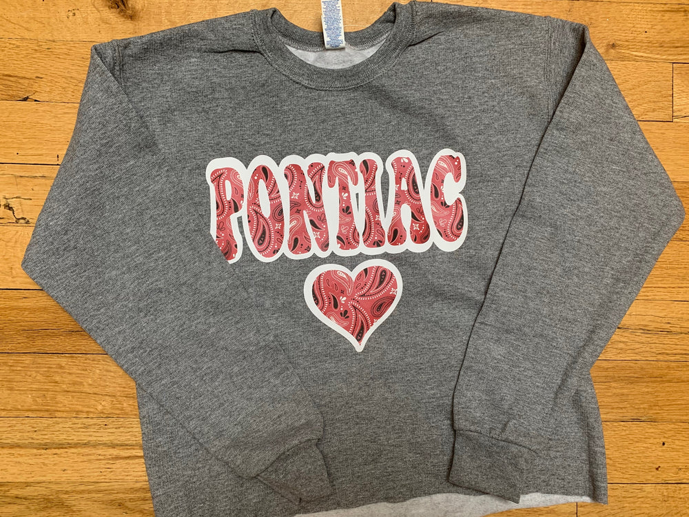 Bandana Hearts Crew Sweatshirt