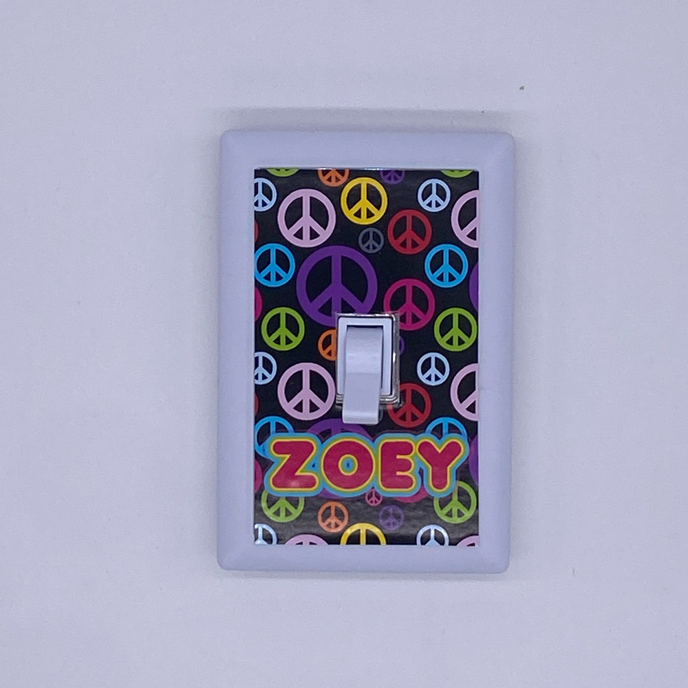 Sample Sale - Zoey - Peace Sign- Night Light Switch