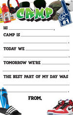 Camp Things Fill-In Notepad