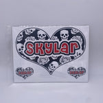 Sample Sale - Skylar - Skulls & Roses Name Decal