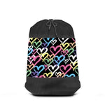 Graffiti Hearts Mesh Laundry Bag