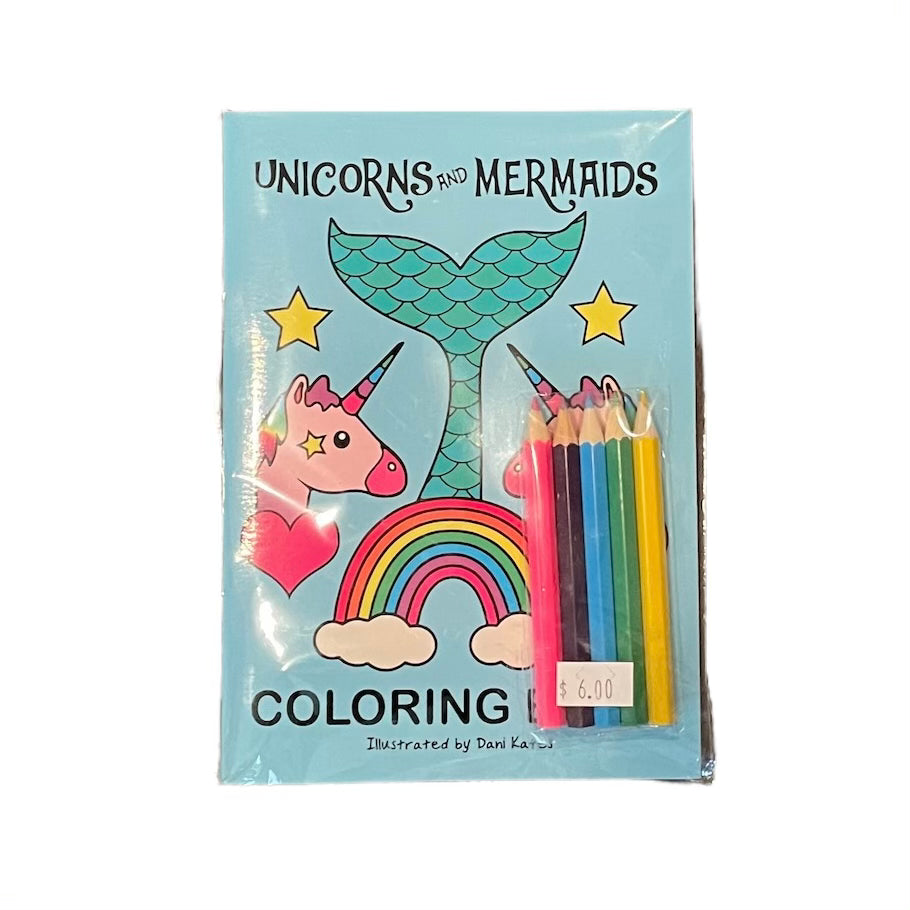 Unicorns and Mermaids Coloring Book