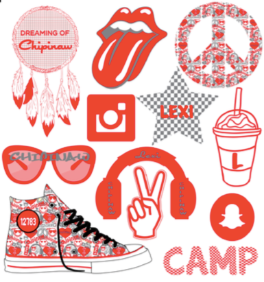 Large Camp Decal Sheet - "Lips"