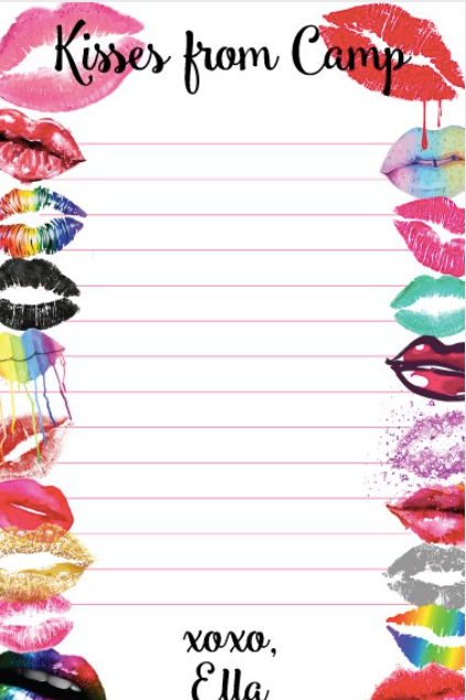 Kisses from Camp Personalized Notepad