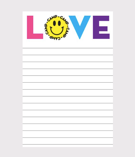 Love Happy Camp Lined Notepad