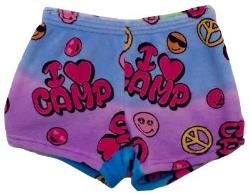 Fuzzy Pajama Shorts (girls) - I "heart" Camp