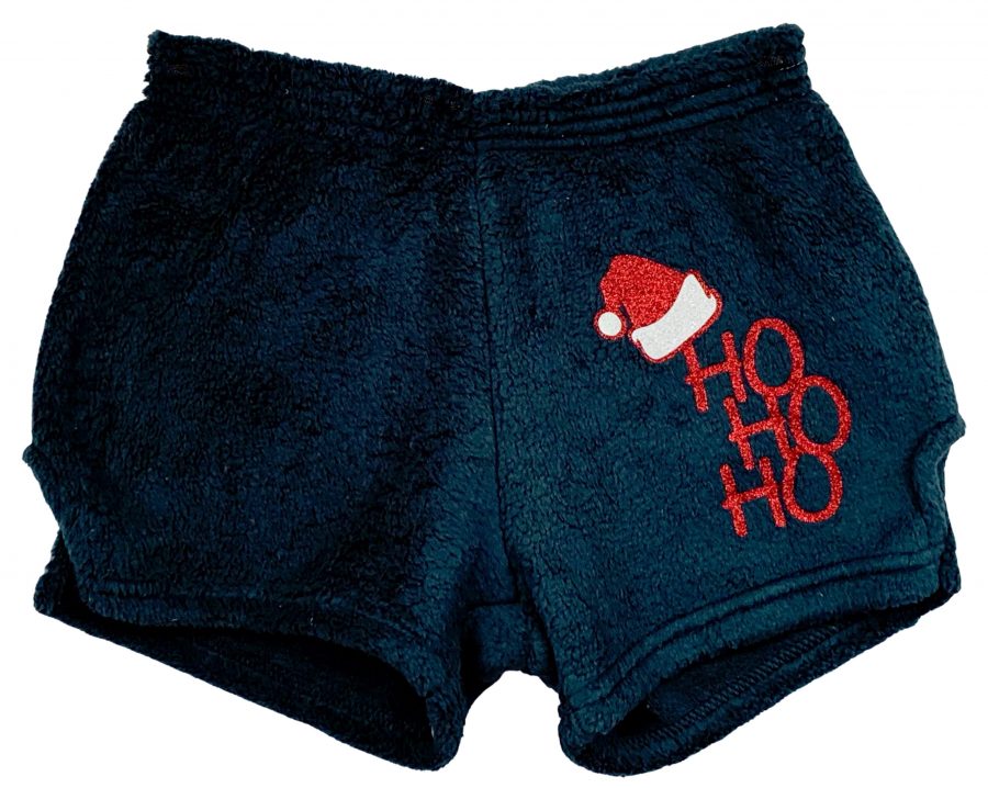Fuzzy Pajama Shorts (girls) - Ho! Ho! Ho! Santa Shorts