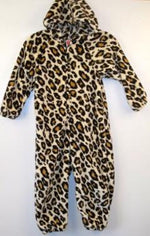 Fuzzy Onesie Pajamas - Leopard