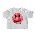Tie Dye Smiley Camp Cropped Tank or Tee