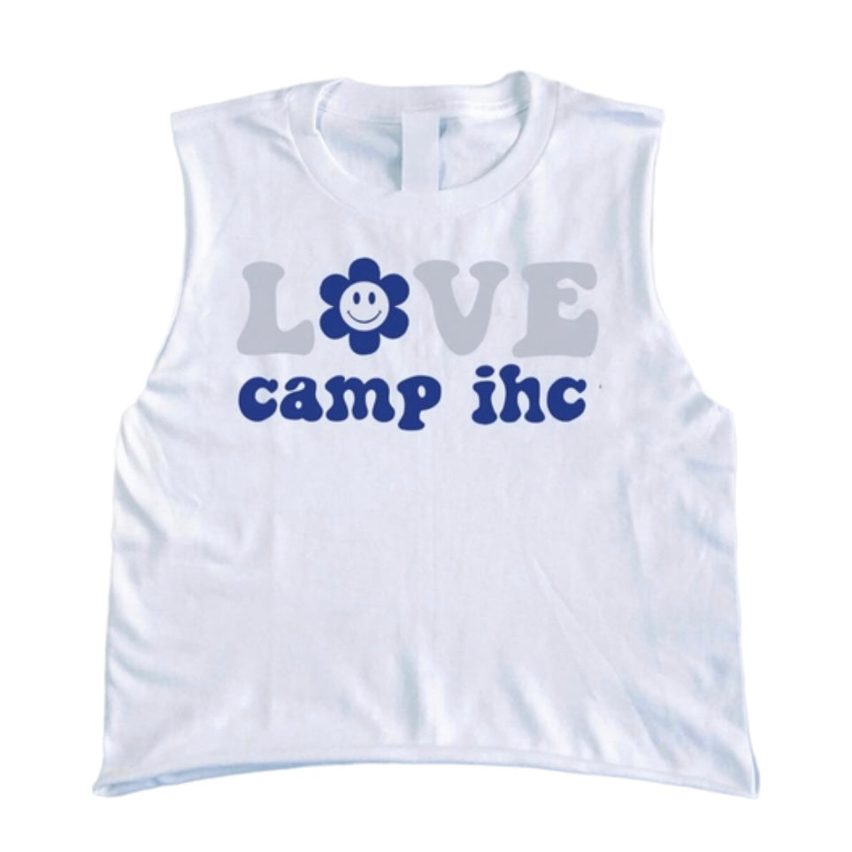 Flower Power Love Camp Cropped Tank or Tee