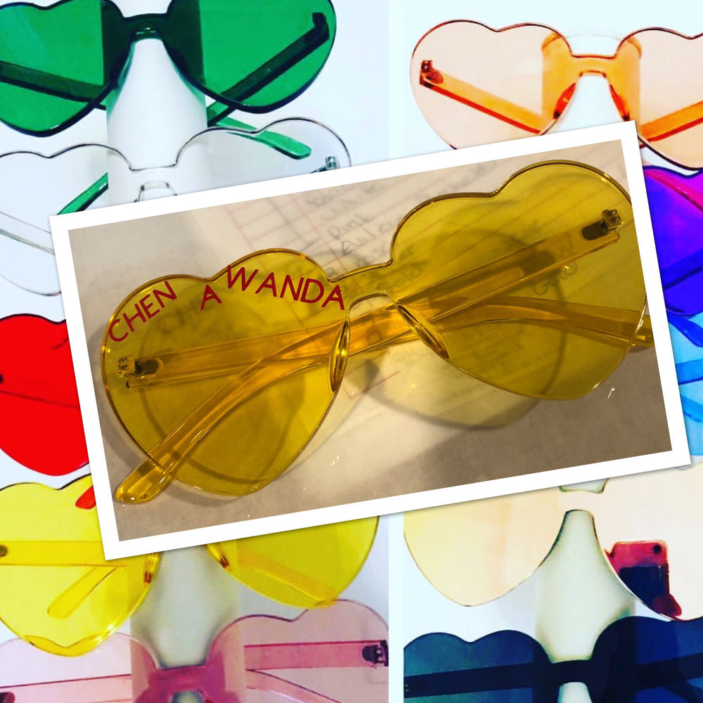 Custom Colored Heart Glasses