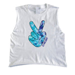 Tie Dye Peace Camp Cropped Tank or Tee