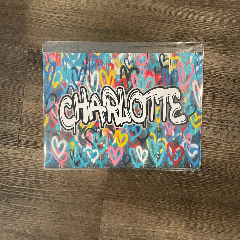 Sample Sale - Charlotte - Large Graffiti Heart Decal