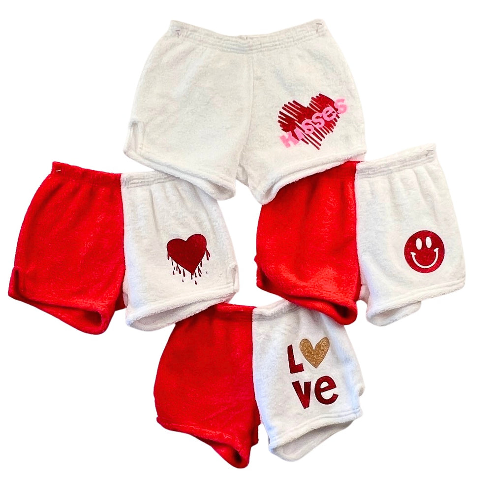 Fuzzy Shorts - Valentine's Day Collection