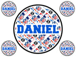 Oversized Round Namedrops Name Decal