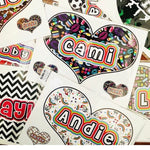 Oversized Heart Namedrops Name Decal